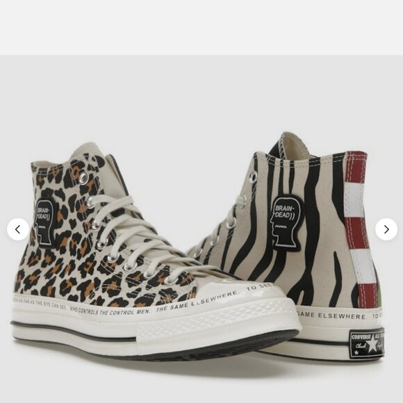 NEW Converse Brain Dead x Chuck 70 High Mismatched Prints A12219C 5.5 Men 7.5 W - Picture 2 of 6